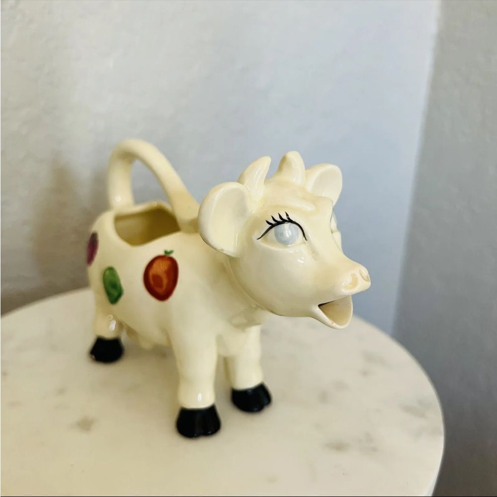SEBASTIAN MINIATURE LC-013 Jell-O Cow Milk Pitcher (Cereal Creamer 1952), RARE